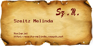 Szeitz Melinda névjegykártya